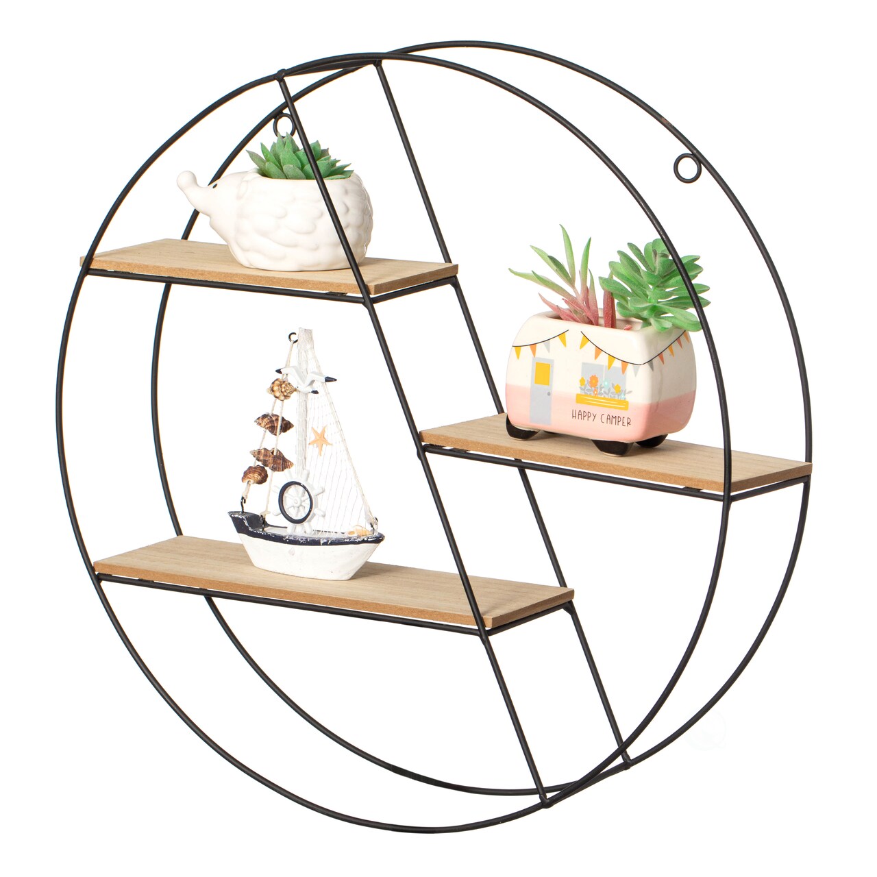 Vintiquewise Modern Decorative Wall Shelf - Stylish Multi-Functional Metal Display for Entryways, Bathrooms, Bedrooms, Living Rooms, and Offices